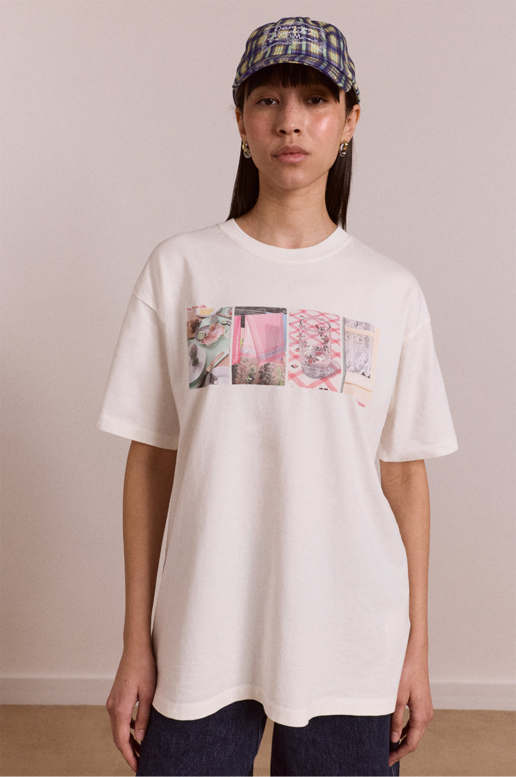 Slow Life Crossword Graphic Tee Ecru
