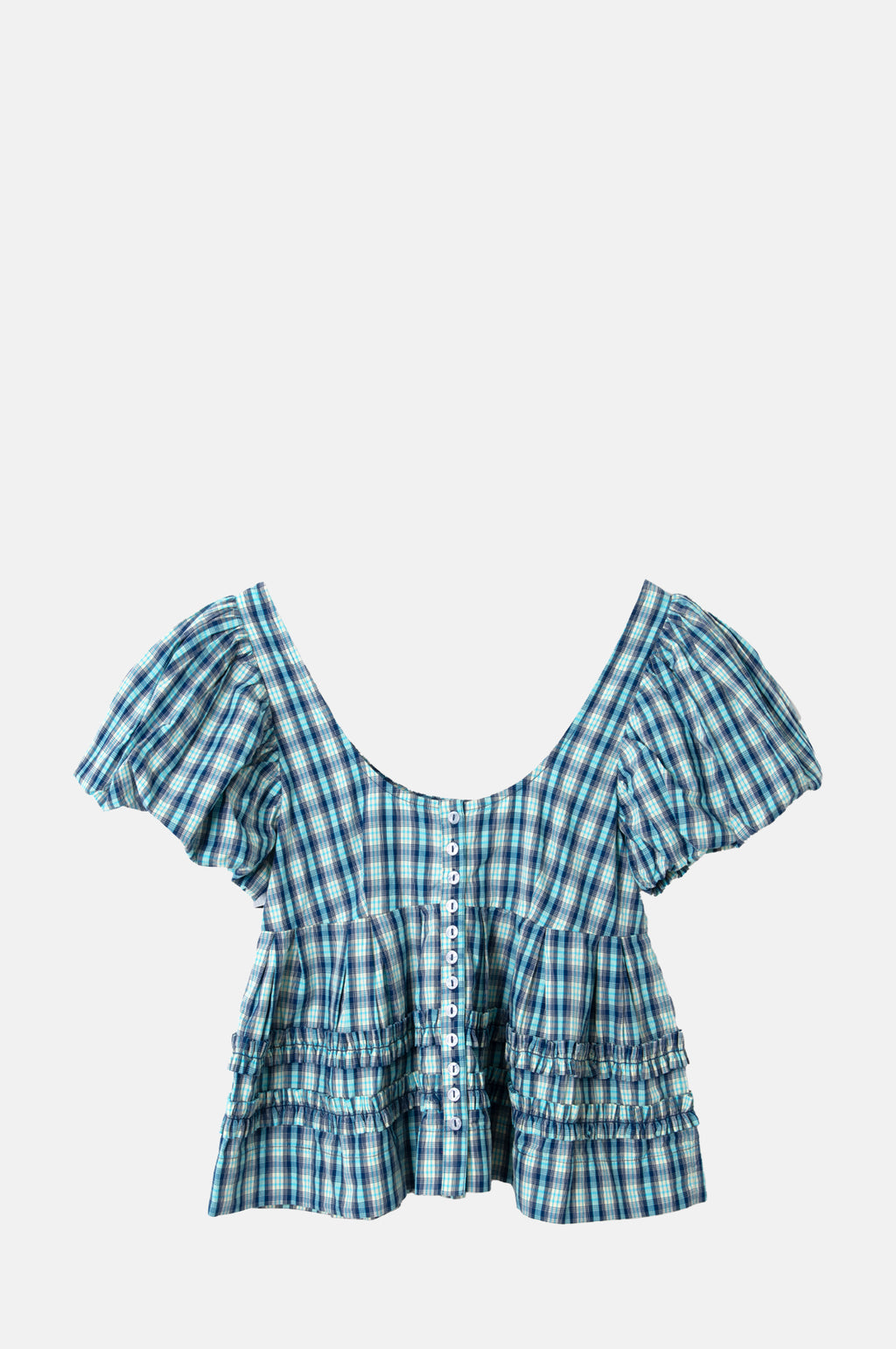 Damson Madder Summer Joy Blouse Tomboy Check.