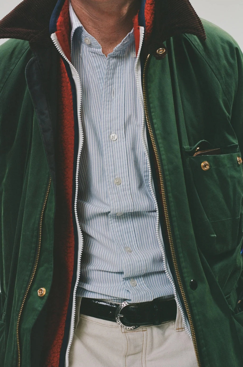Emerald Green Waxed Coverall Jacket