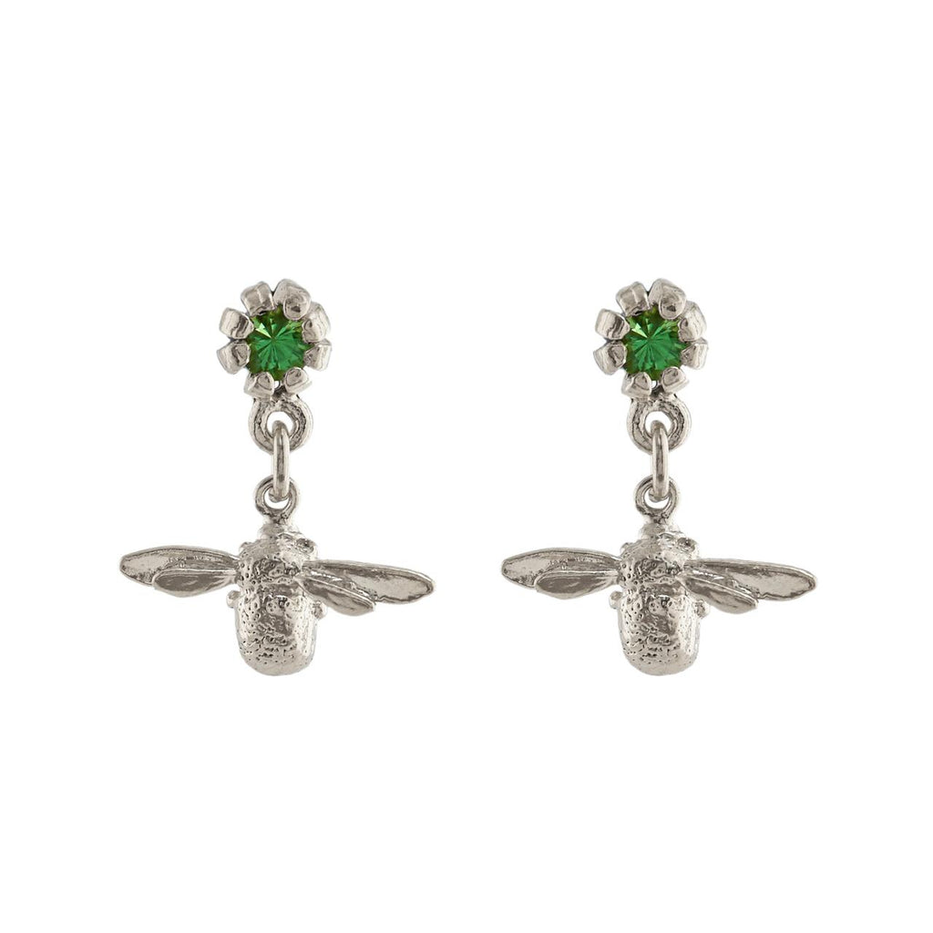 A.M. Earth Day Bee Earrings Silver