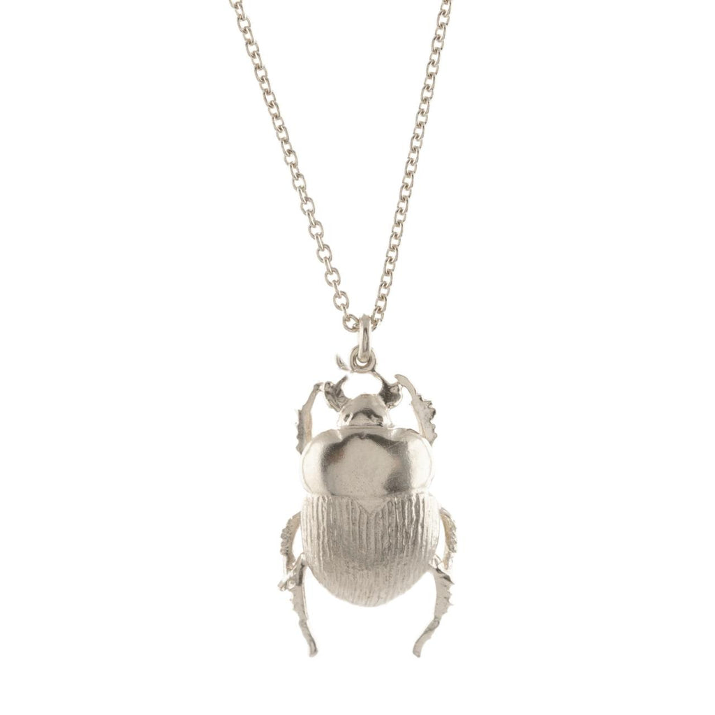 A.M. Dor Beetle Necklace Silver