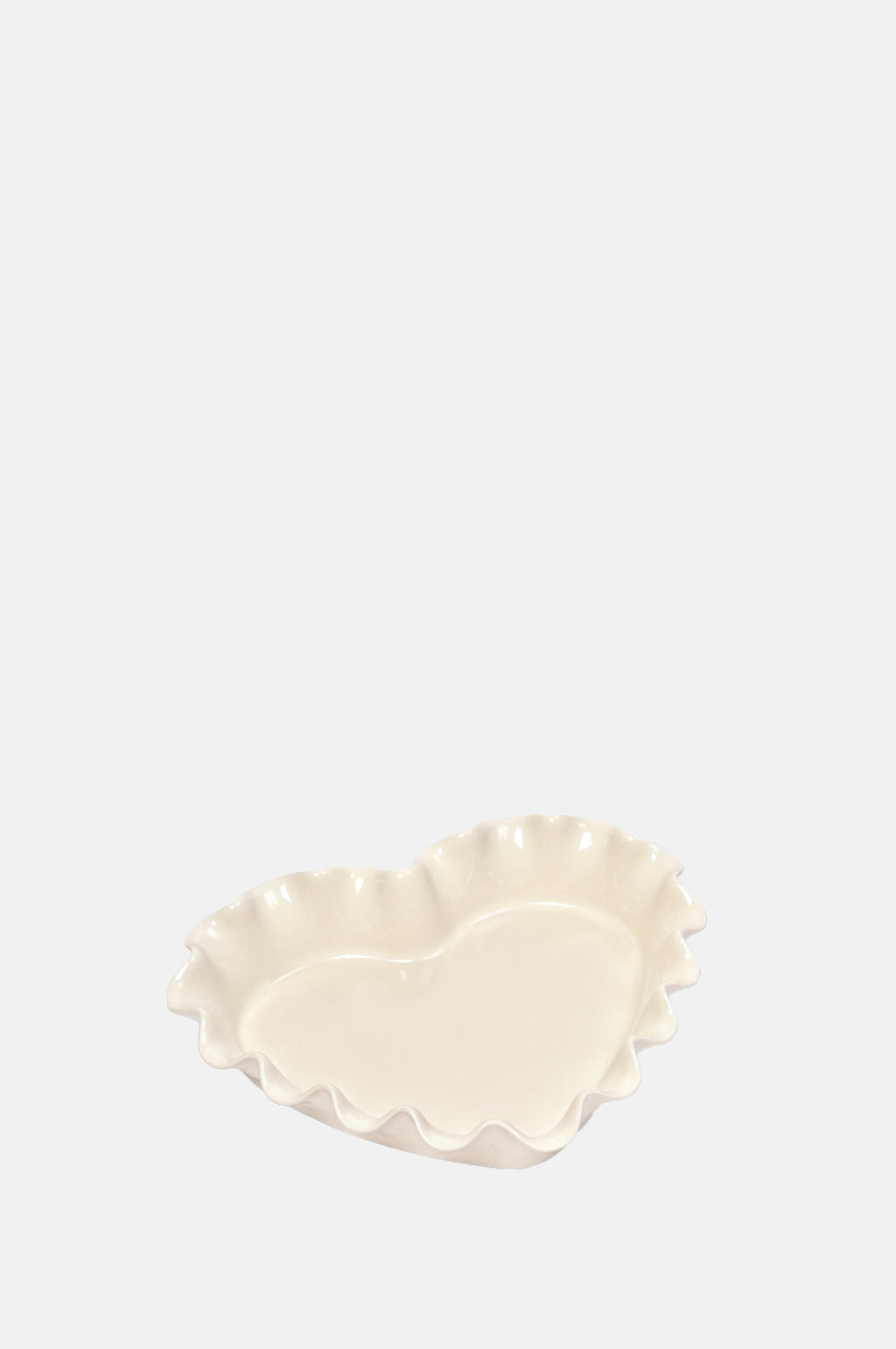 Emile Henry Ruffled Heart Dish Clay.