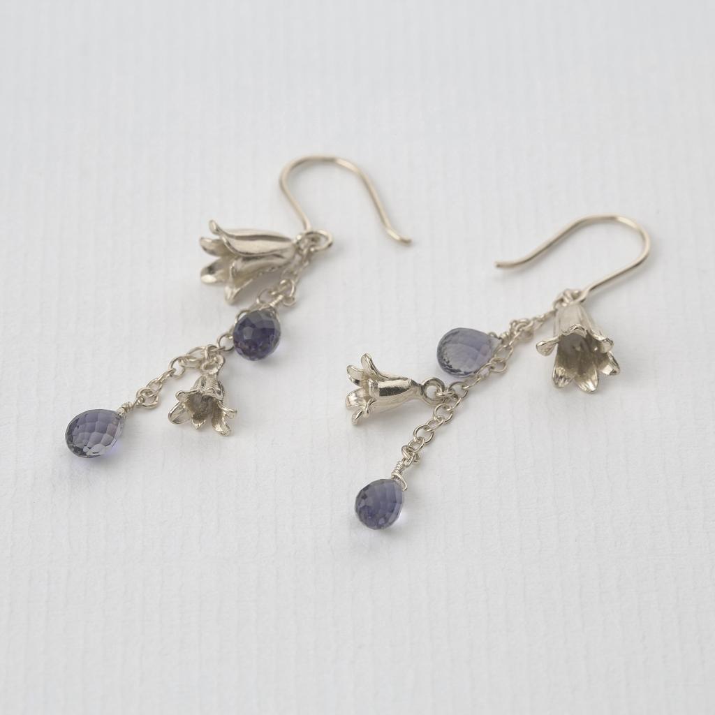 A.M. Bluebell Drop Earrings Silver