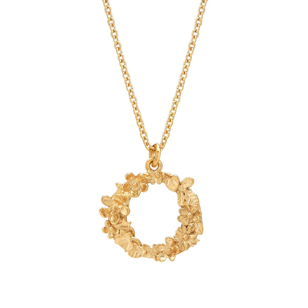 A.M. Floral Alphabet O Necklace Gold
