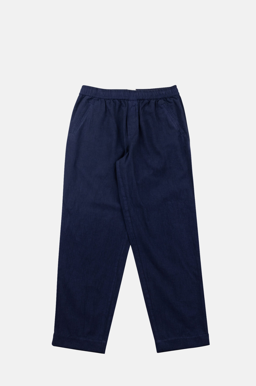 Folk Drawcord Assembly Pant Navy Herringbone.
