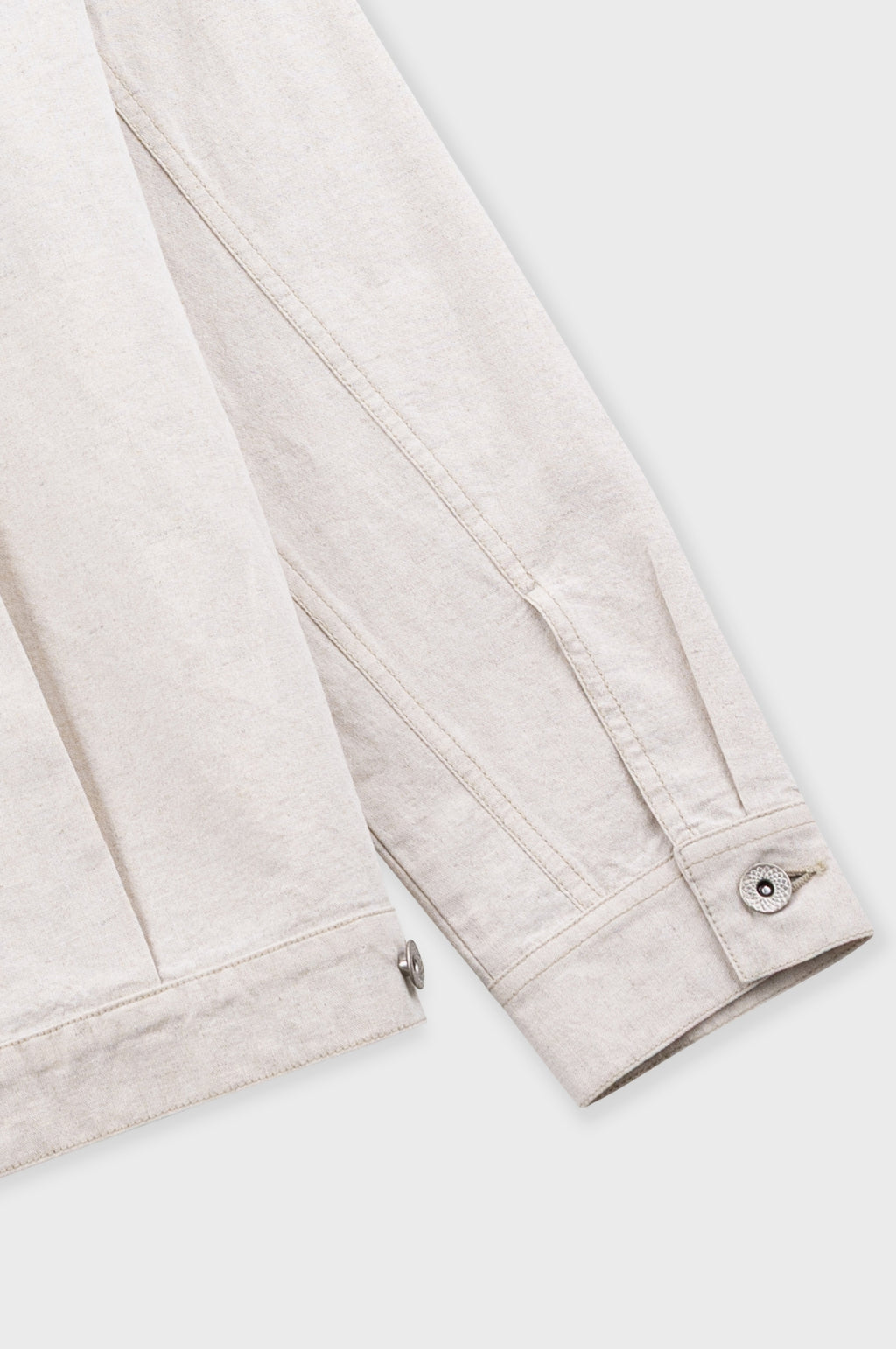 Trucker Jacket Natural Linen Cotton Canvas