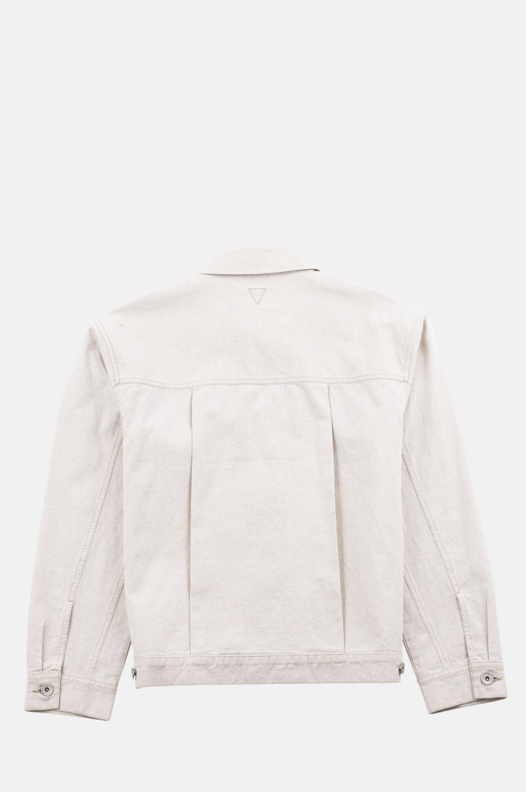 Trucker Jacket Natural Linen Cotton Canvas