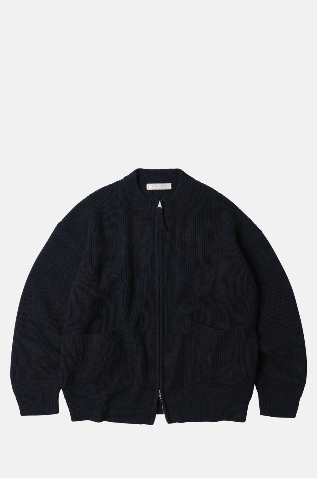 FrizmWorks Wool Deck Zipup Cardigan Navy.