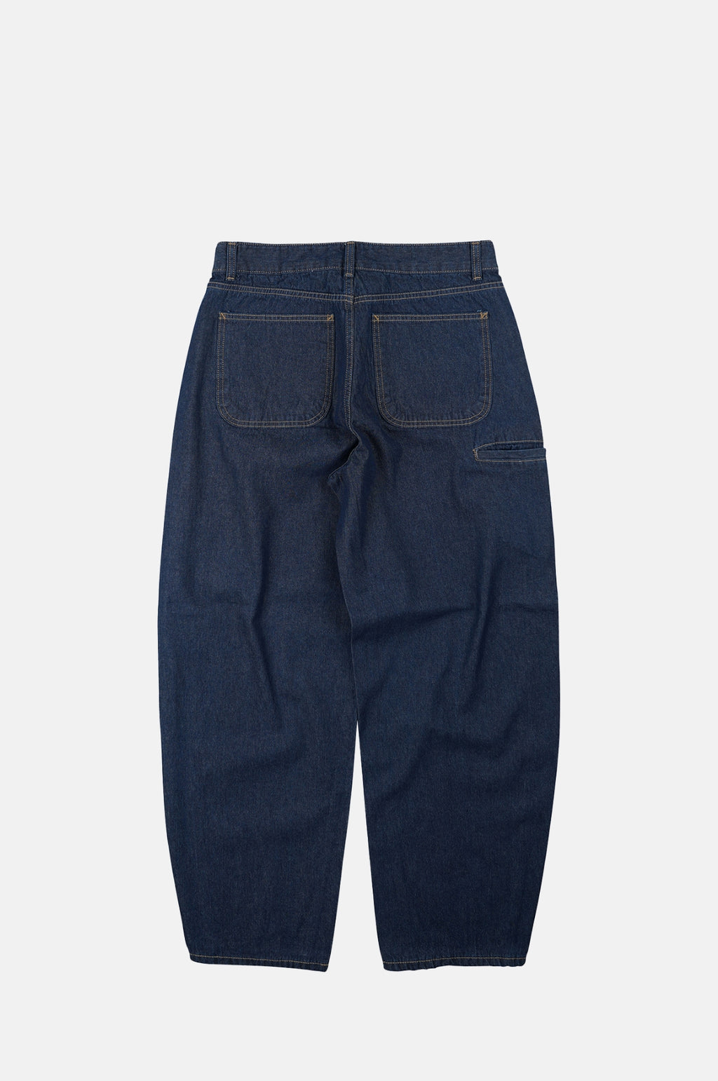 Curved Denim Pants Indigo