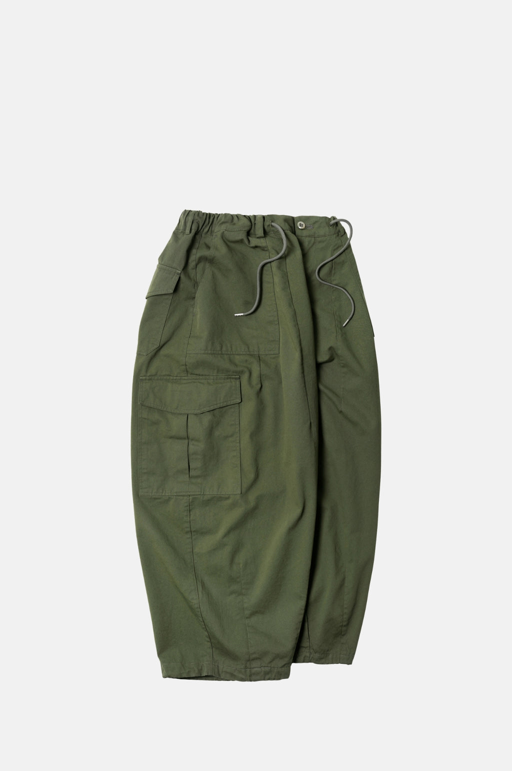 Twill Cargo Balloon Pants Olive