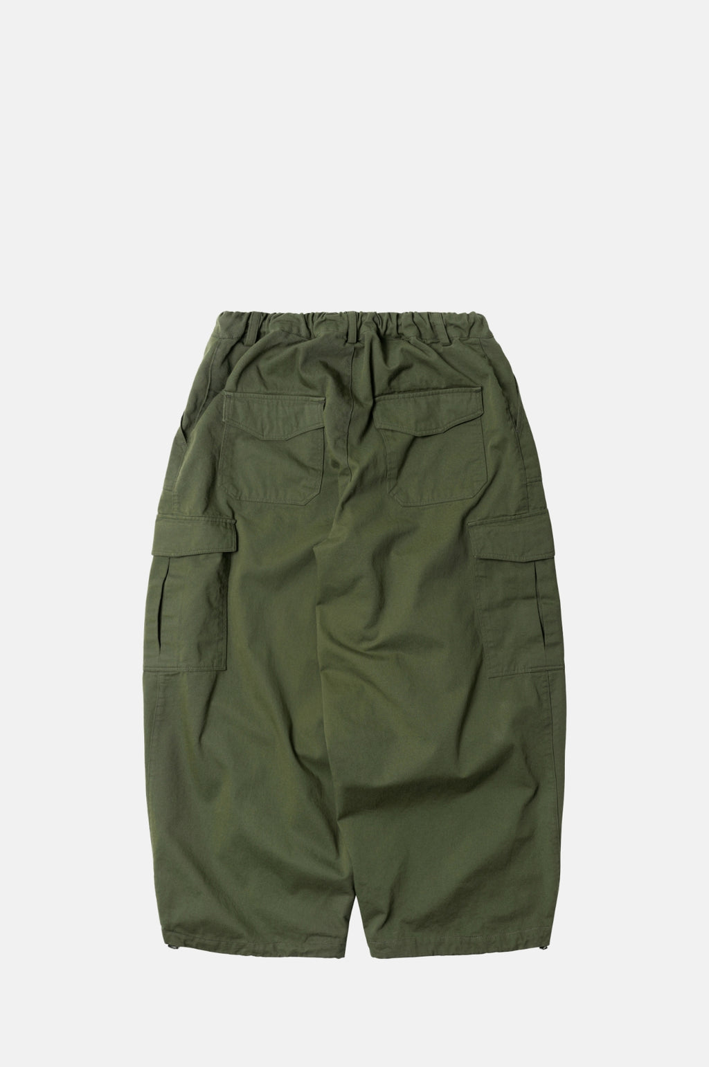 Twill Cargo Balloon Pants Olive
