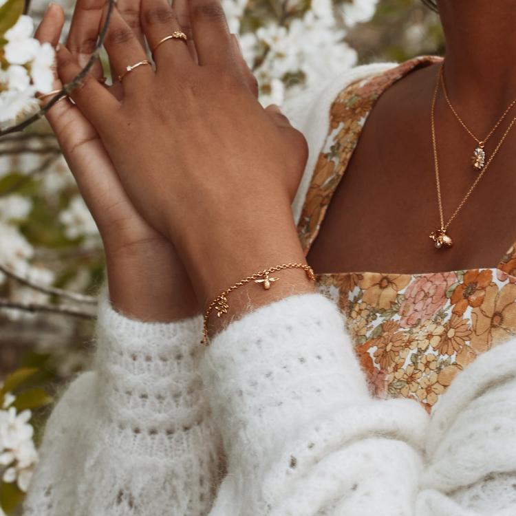 A.M. Garden Gathering Charm Bracelet Gold