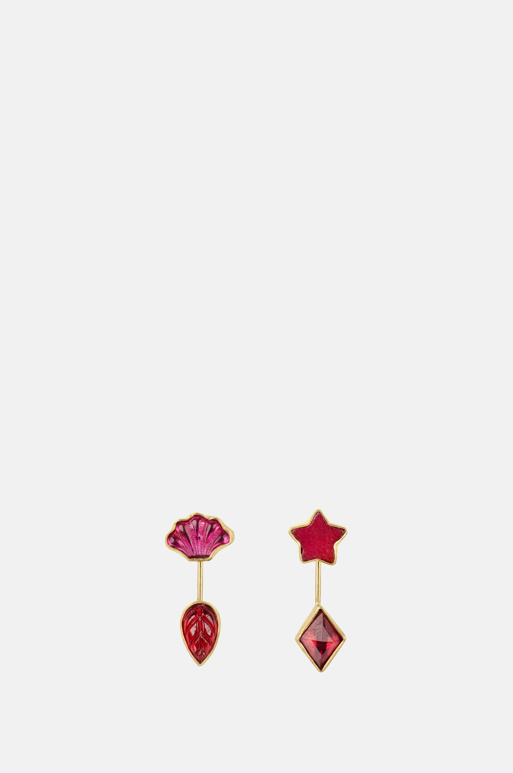 Grainne Morton Detachable Drop Garnet Earrings.