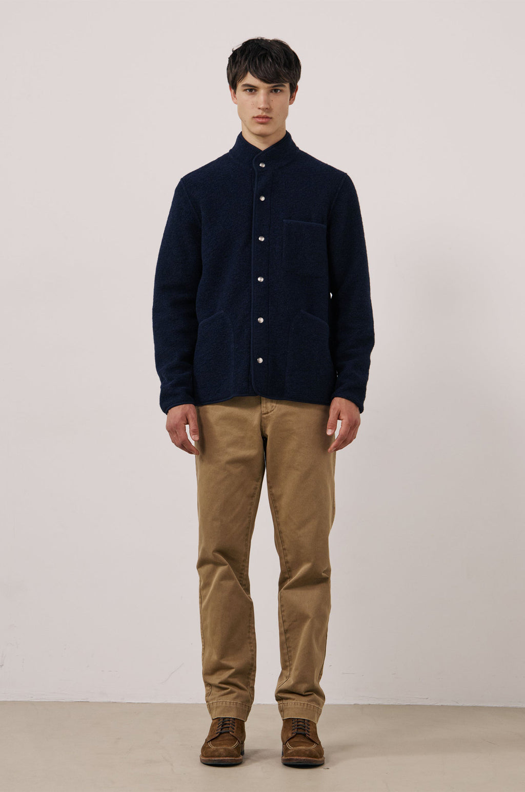 Hartford Jock Knitted Jacket Navy.