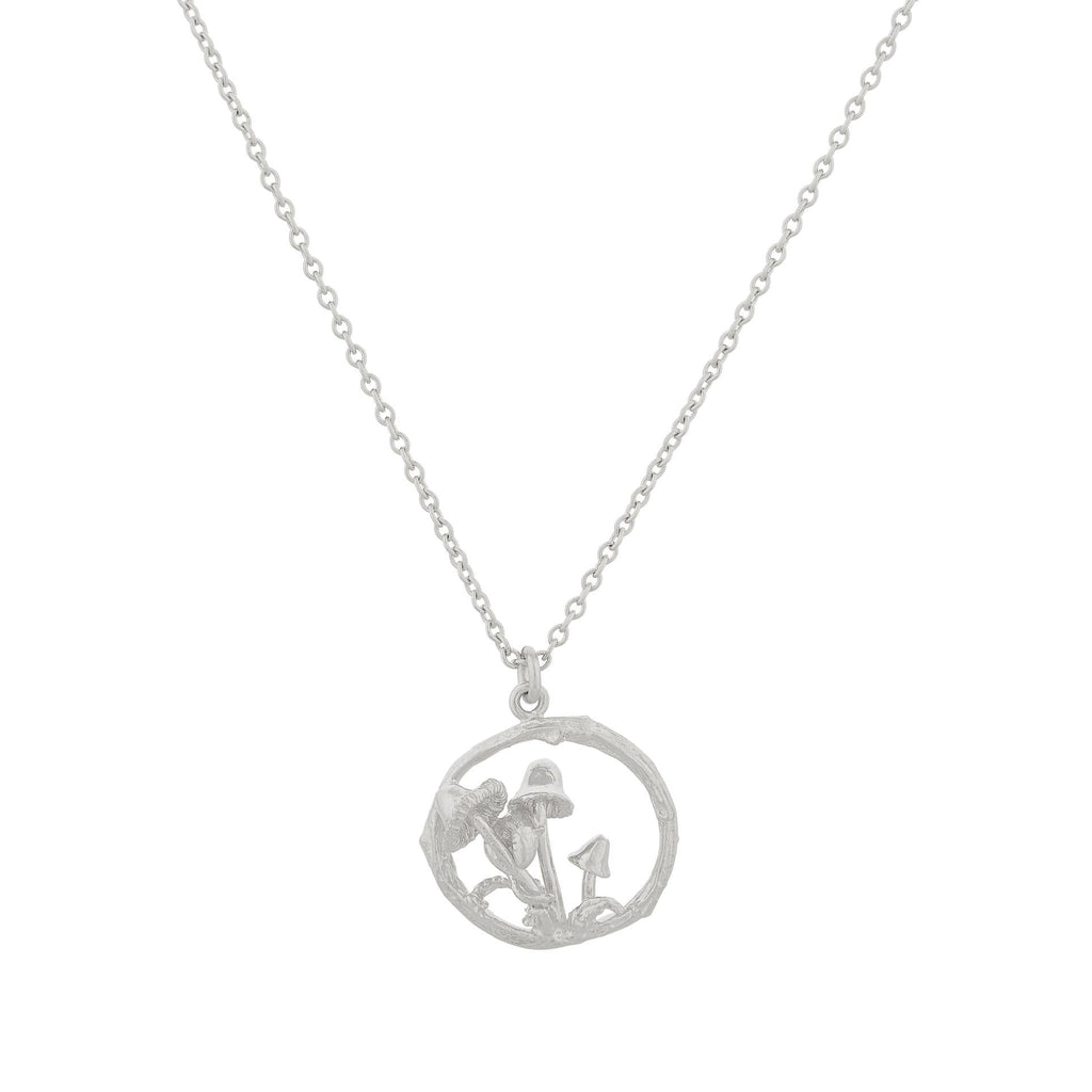 A.M. Mushroom Patch Loop Necklace Silver