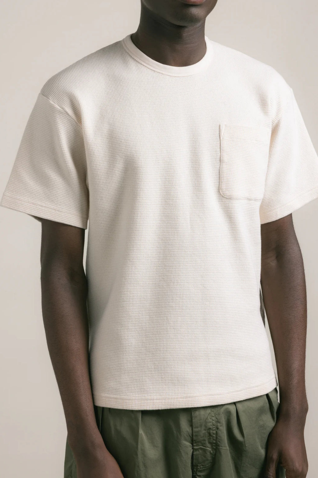 Fly T-Shirt Natural Brushed Waffle