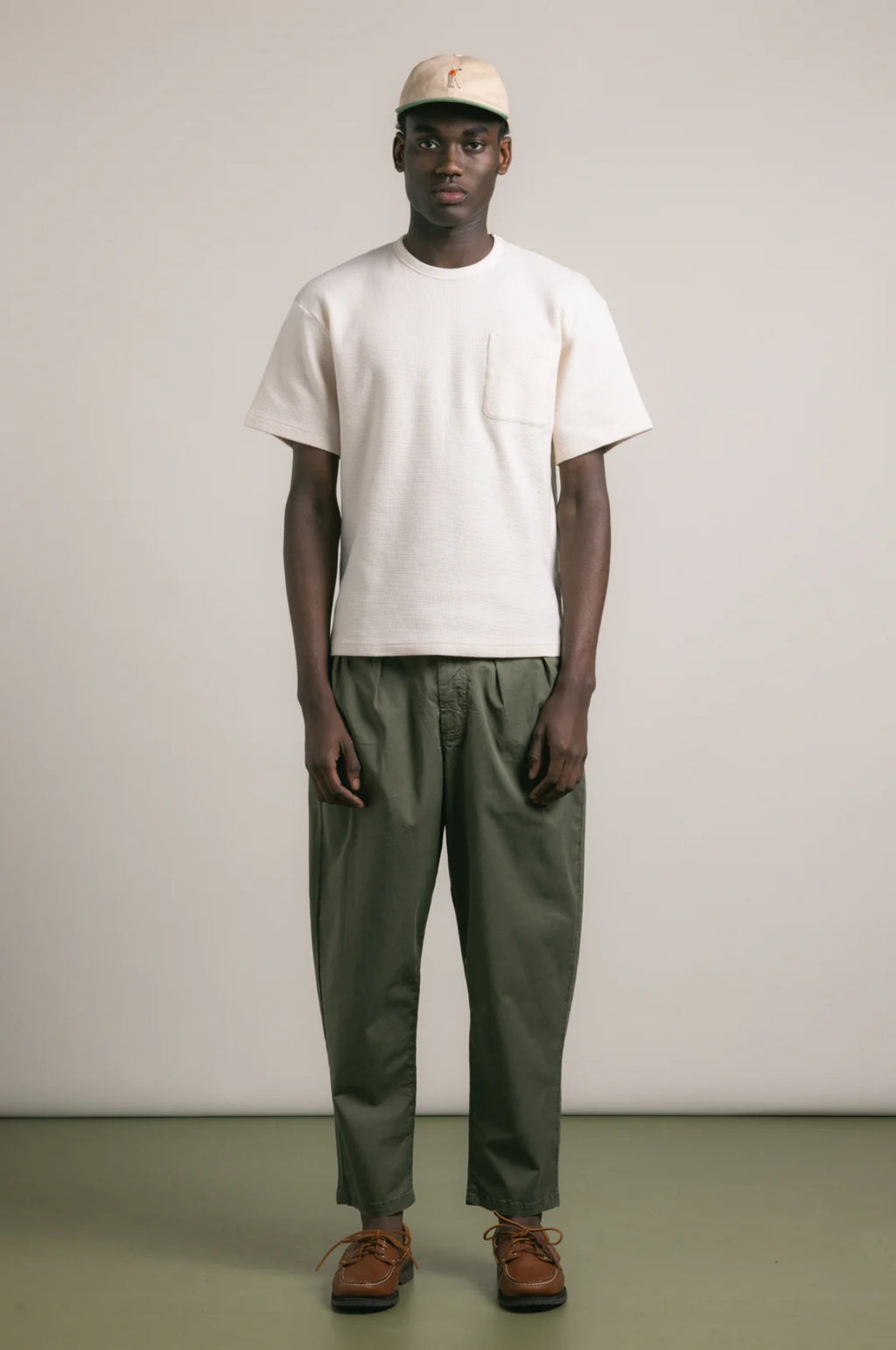 Fly T-Shirt Natural Brushed Waffle