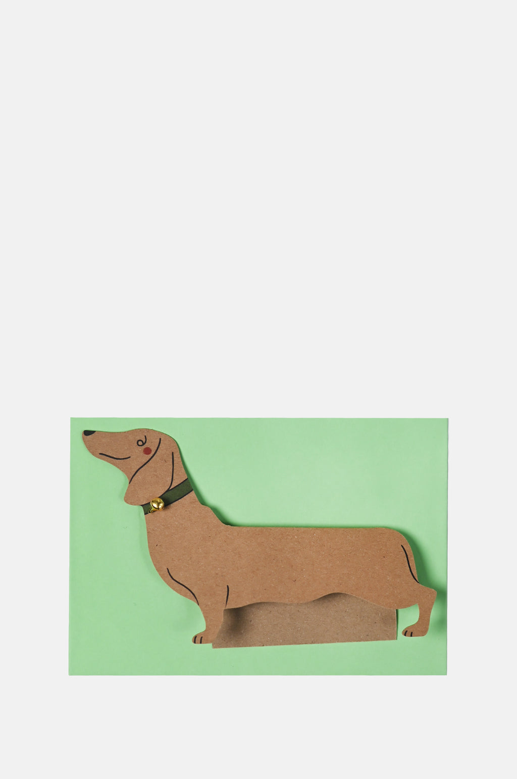 Standing Dachshund Sausage Dog Shaped Greeting Card