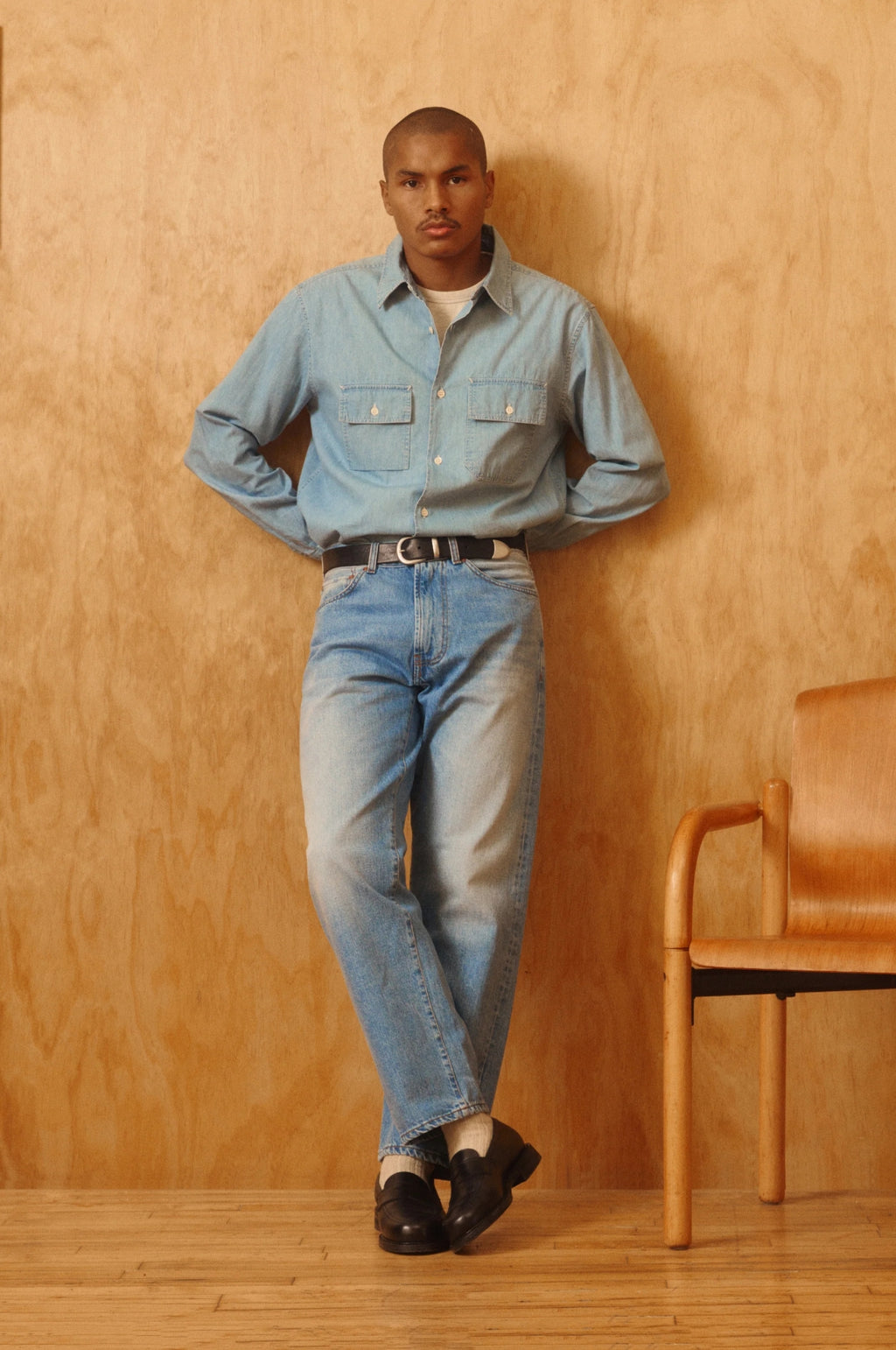 Pacific Denim Shirt Light Wash Indigo