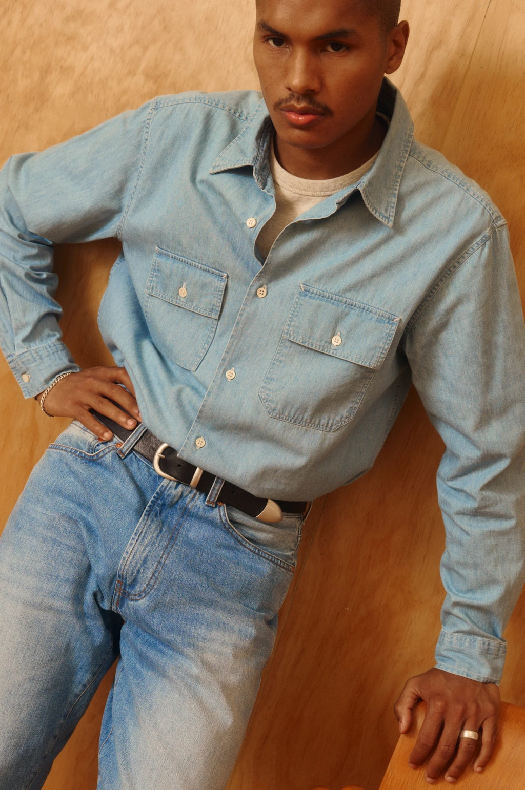 Pacific Denim Shirt Light Wash Indigo