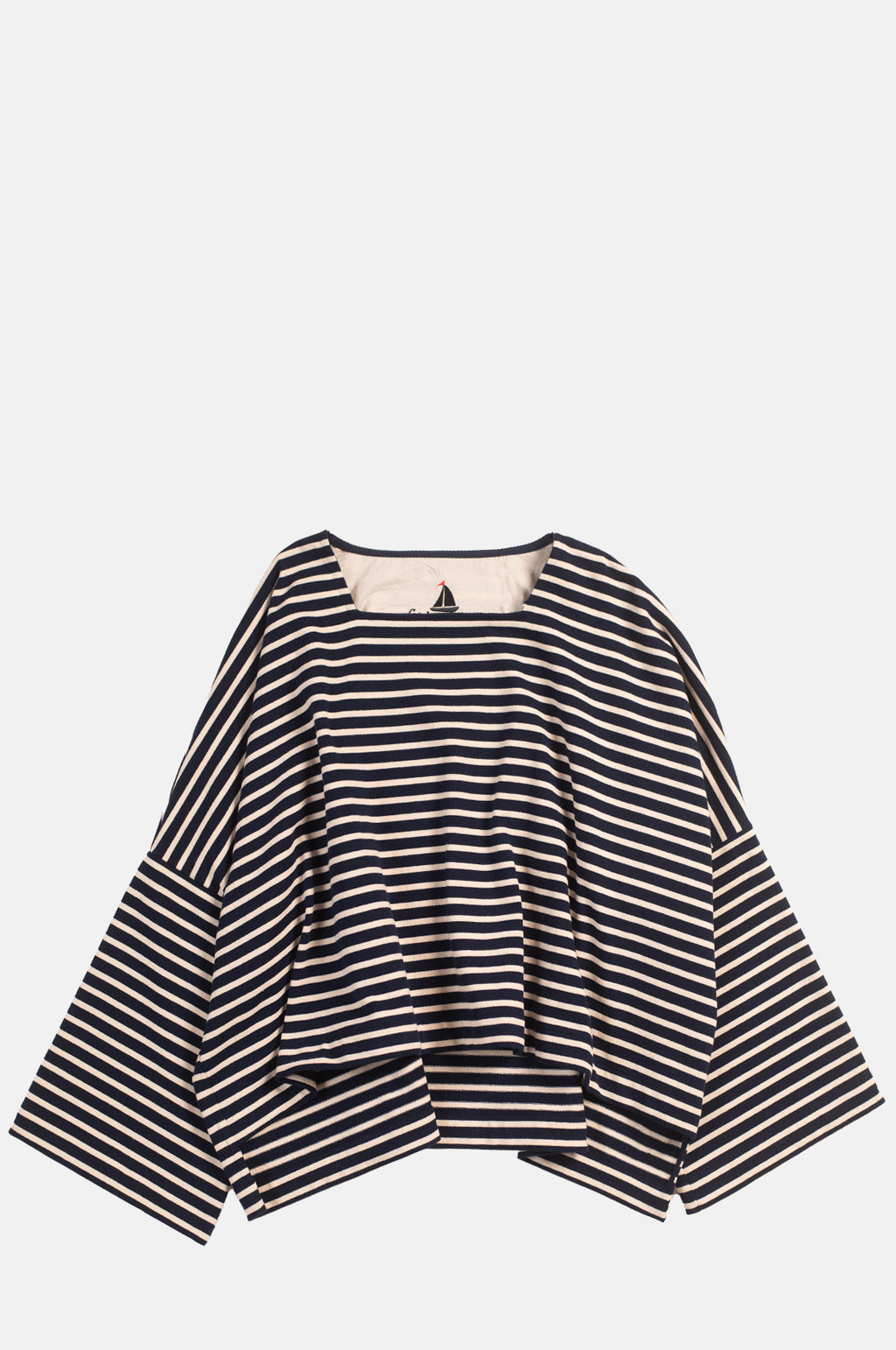 Les Vacances D'Irina Oversized Mariniere Navy Ecru.