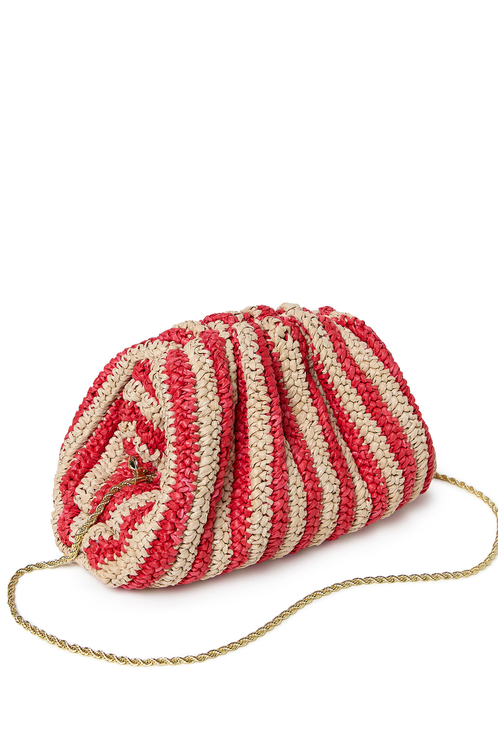 Bailey Crochet Clutch Red/Natural