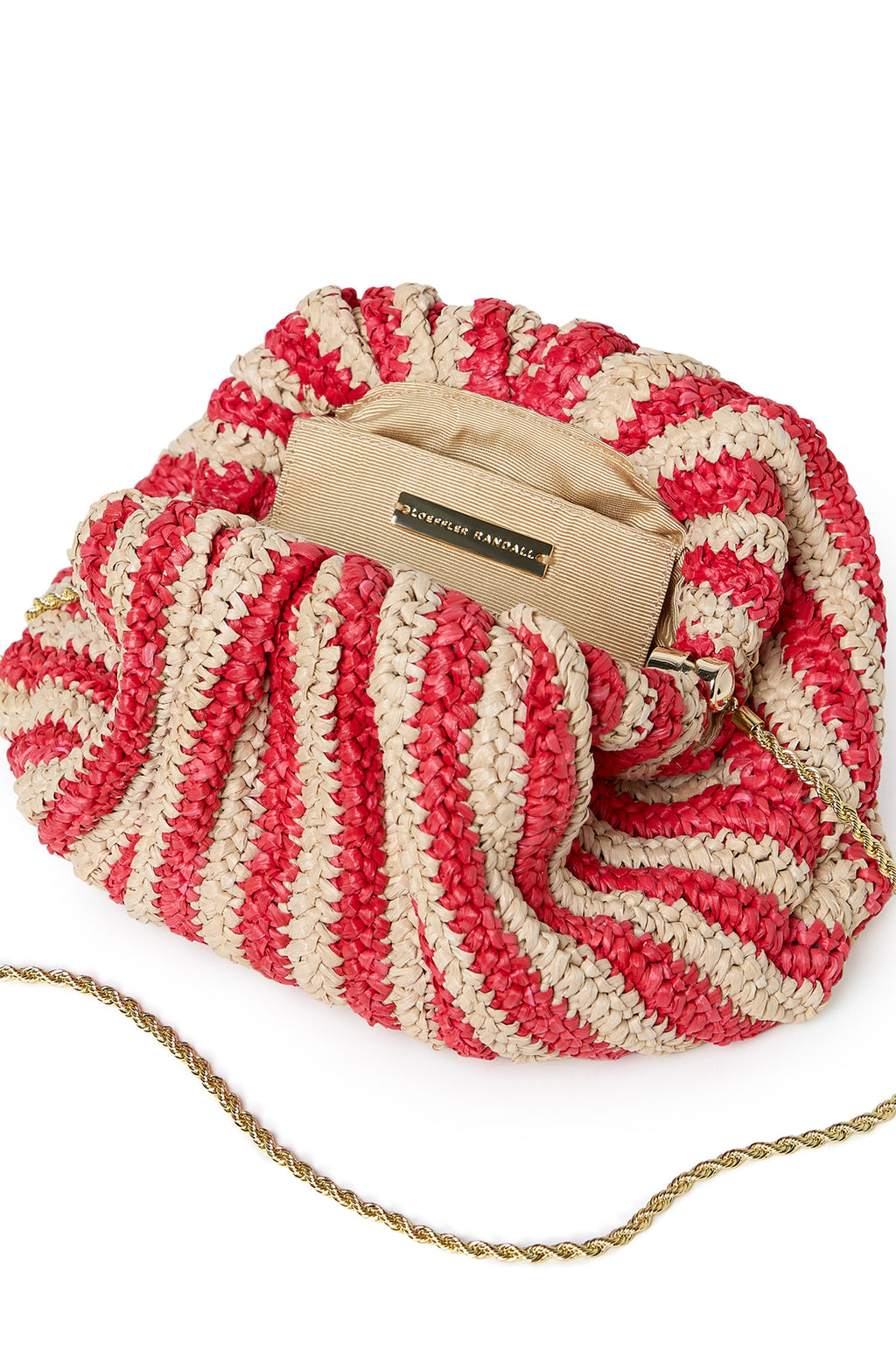Bailey Crochet Clutch Red/Natural