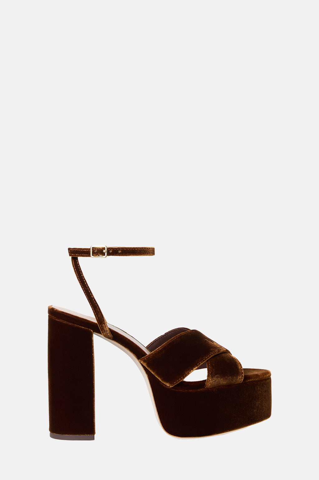Loeffler Randall Loretta Platform Sandal Dark Brown.