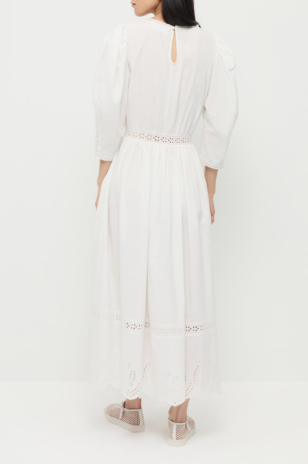 Thelma Waisted Dress Cream