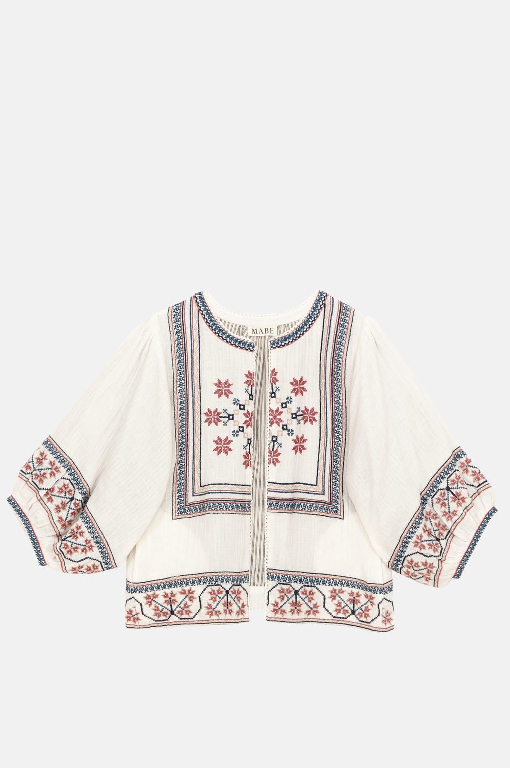 M.A.B.E. Calista Emb Jacket Ecru/Multi.