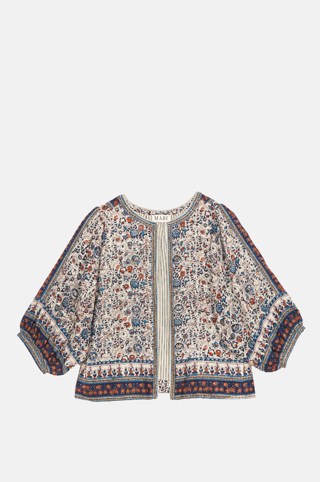 M.A.B.E. Cass Print Jacket Indigo/Rust.