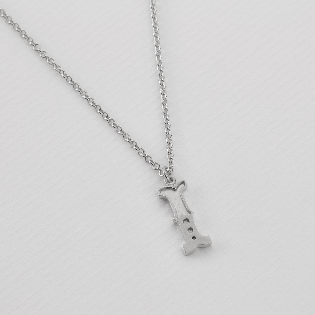 A.M. Just My Type Letter I Necklace Silver