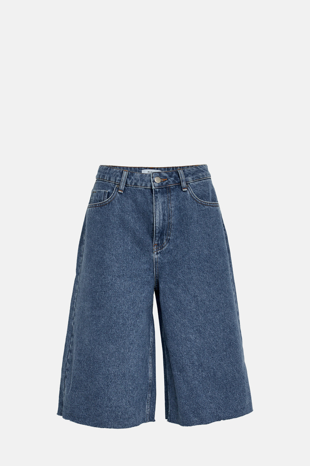Minus Kaddi Bermuda Shorts Mid Blue Denim.