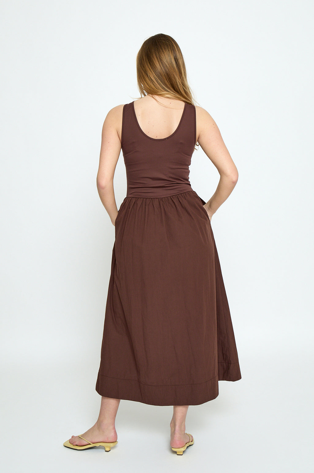 Marie Midi Dress Chestnut