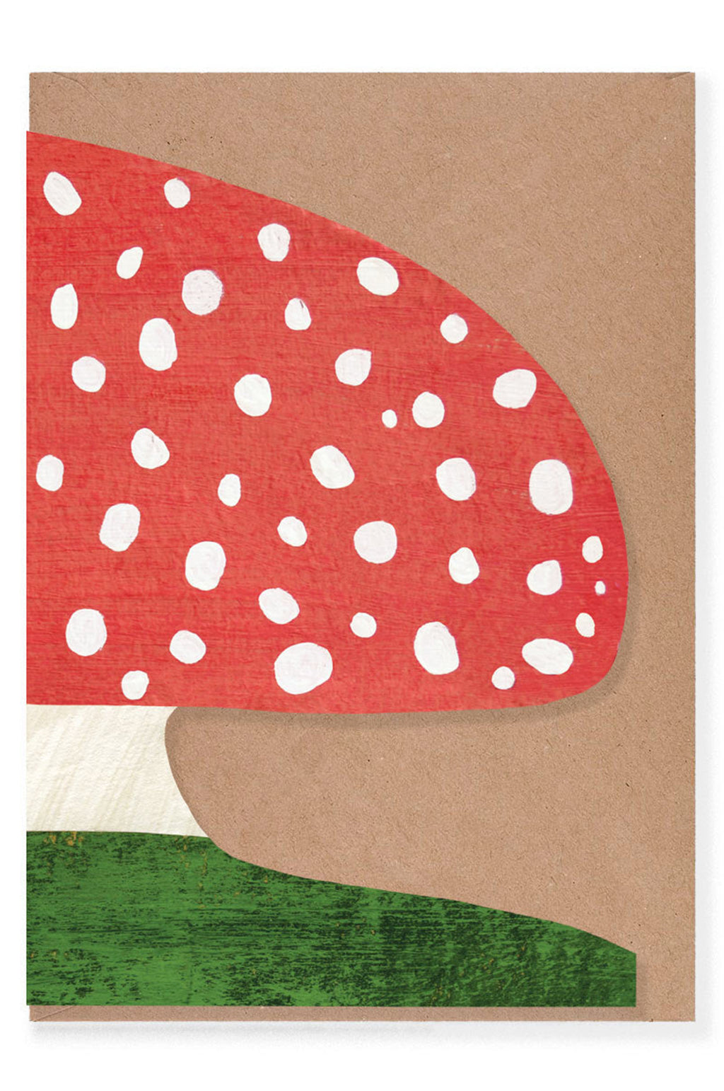 Red Mushroom Shaped Greeting Card