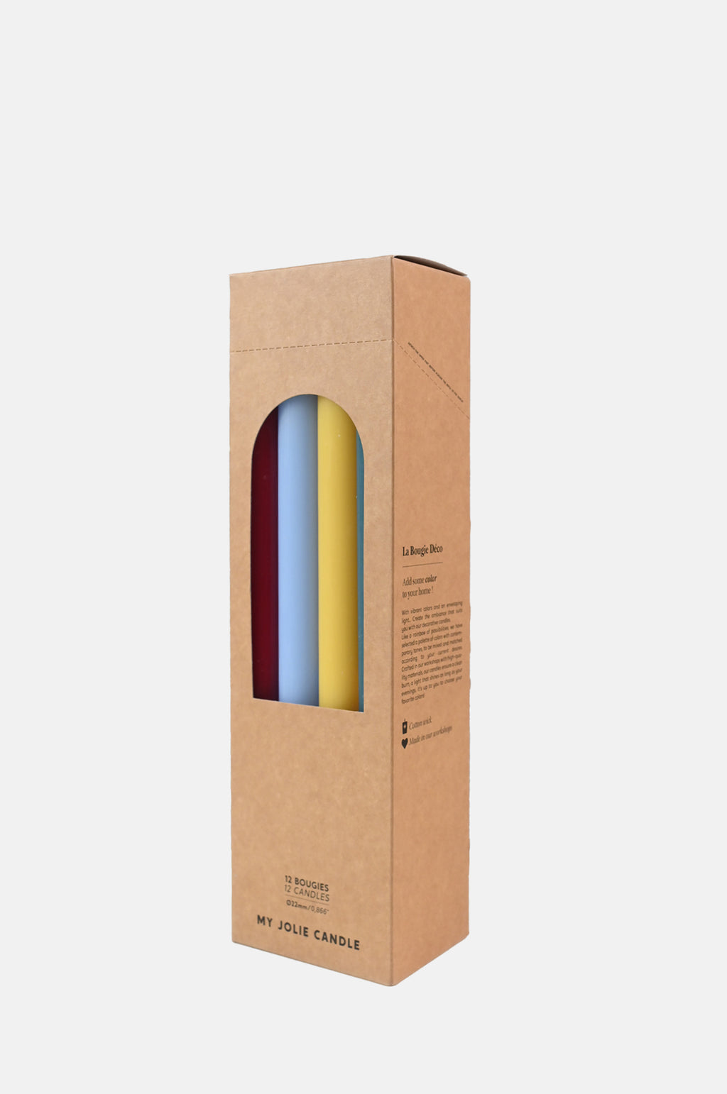 Set of 12 Mediterranean Table Mix Dinner Candles