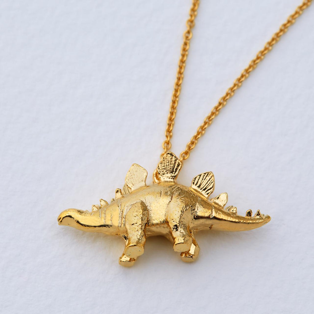 A.M. Stegosaurus Necklace Gold
