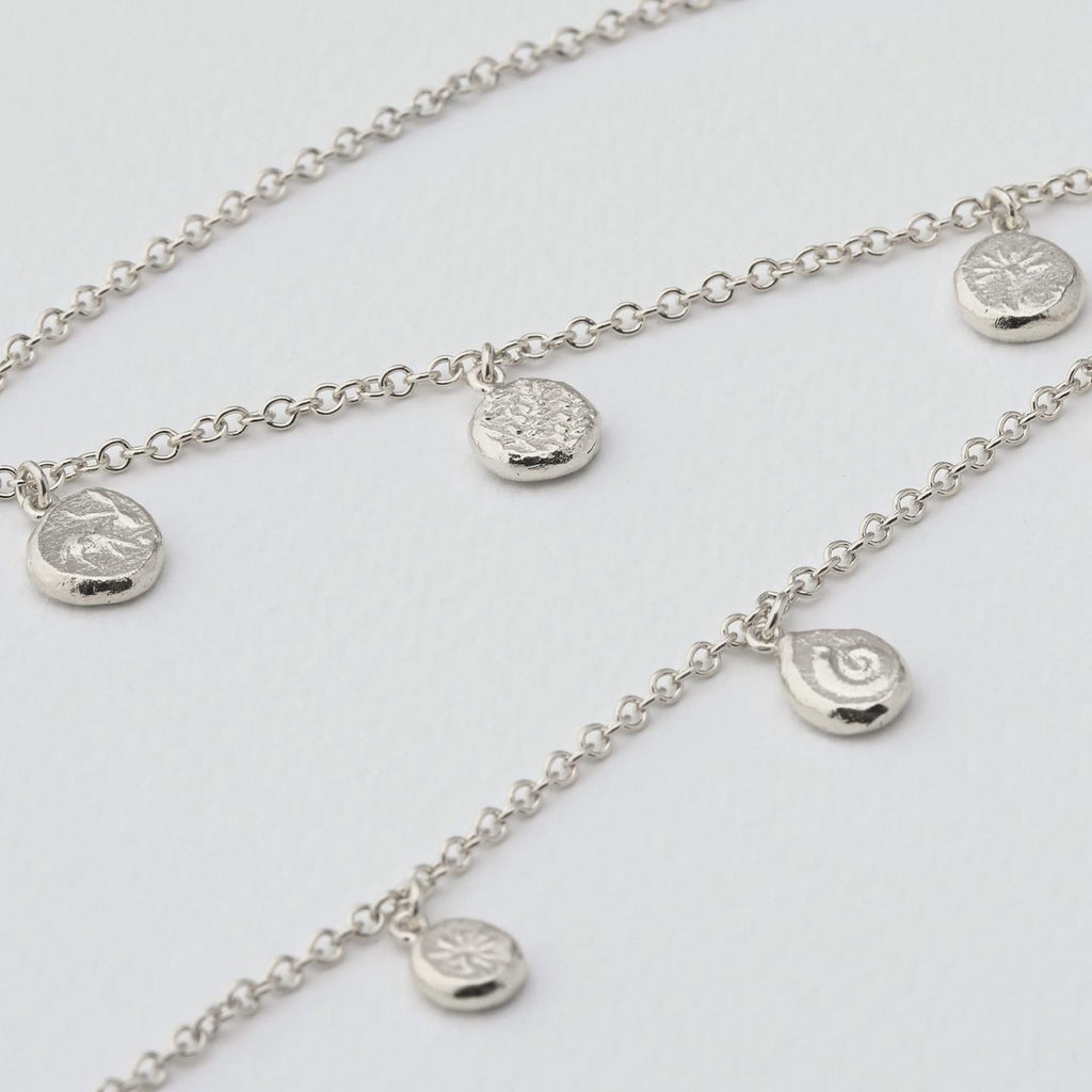 A.M. Palaeontology Nugget Necklace Silver