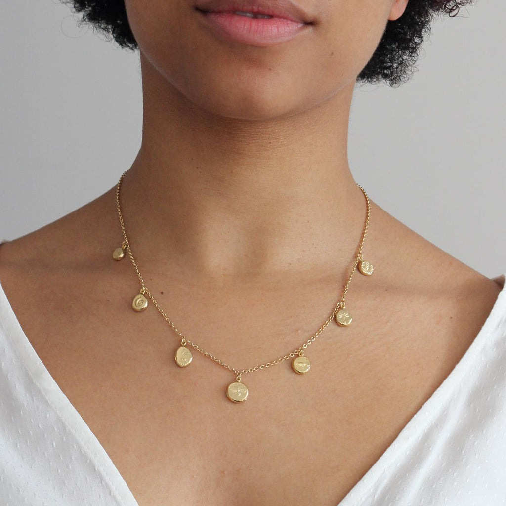 A.M. Palaeontology Nugget Necklace Silver