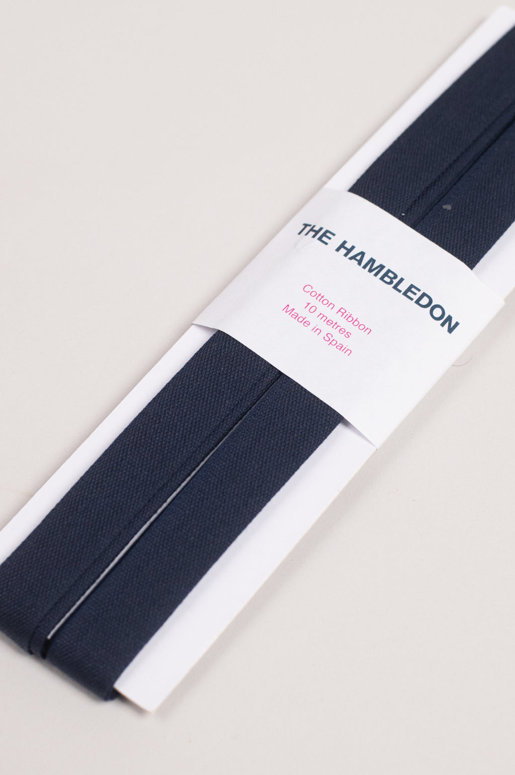 Navy Blue Cotton Ribbon 15mm x 10m