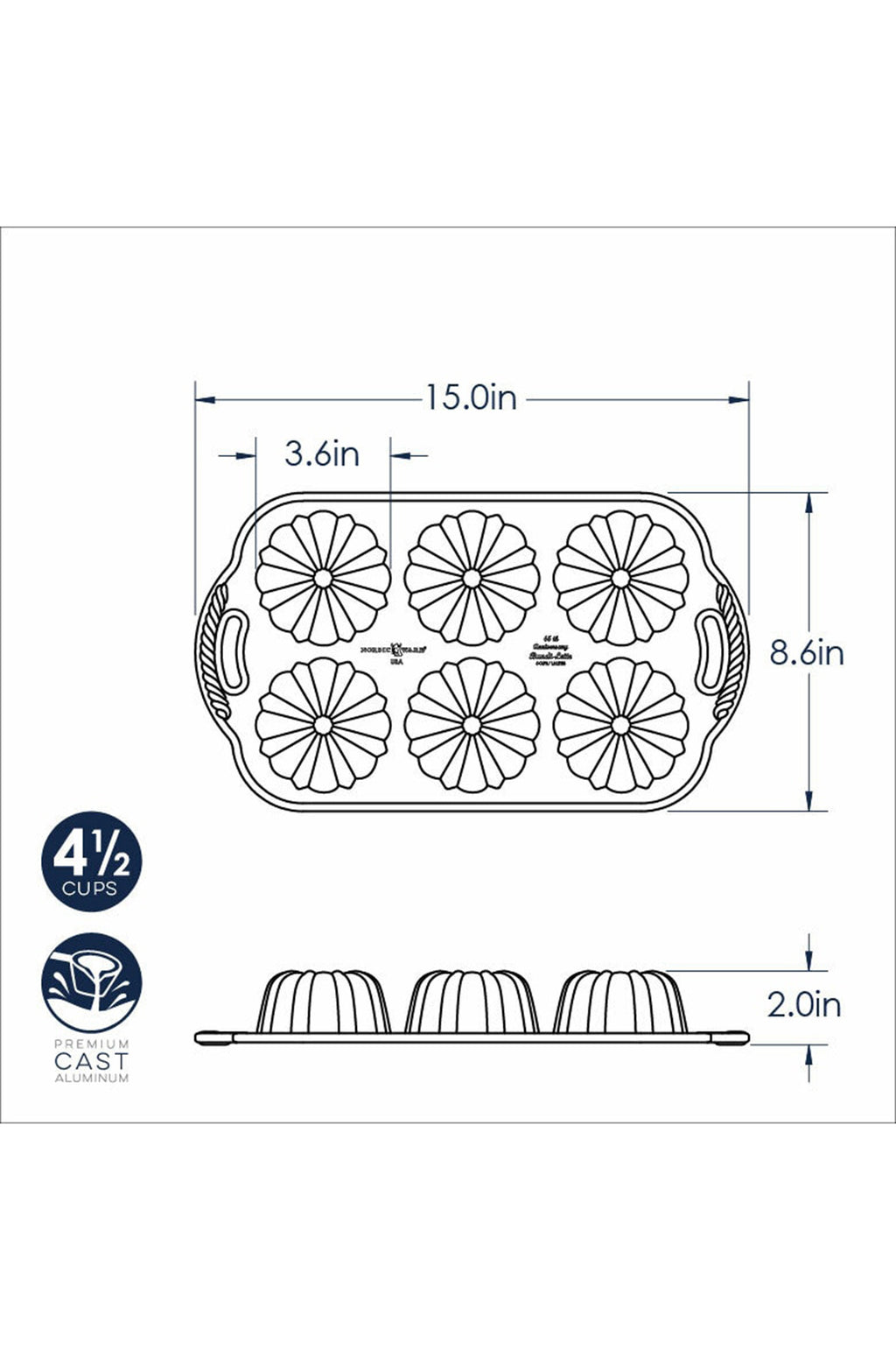 Gold Anniversary Bundtlette Pan
