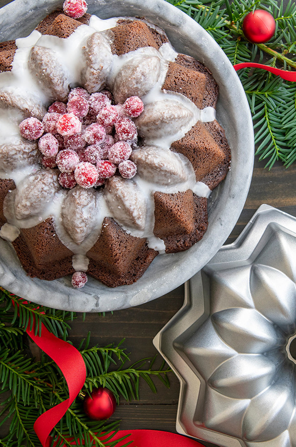 Silver Vintage Star Bundt Pan