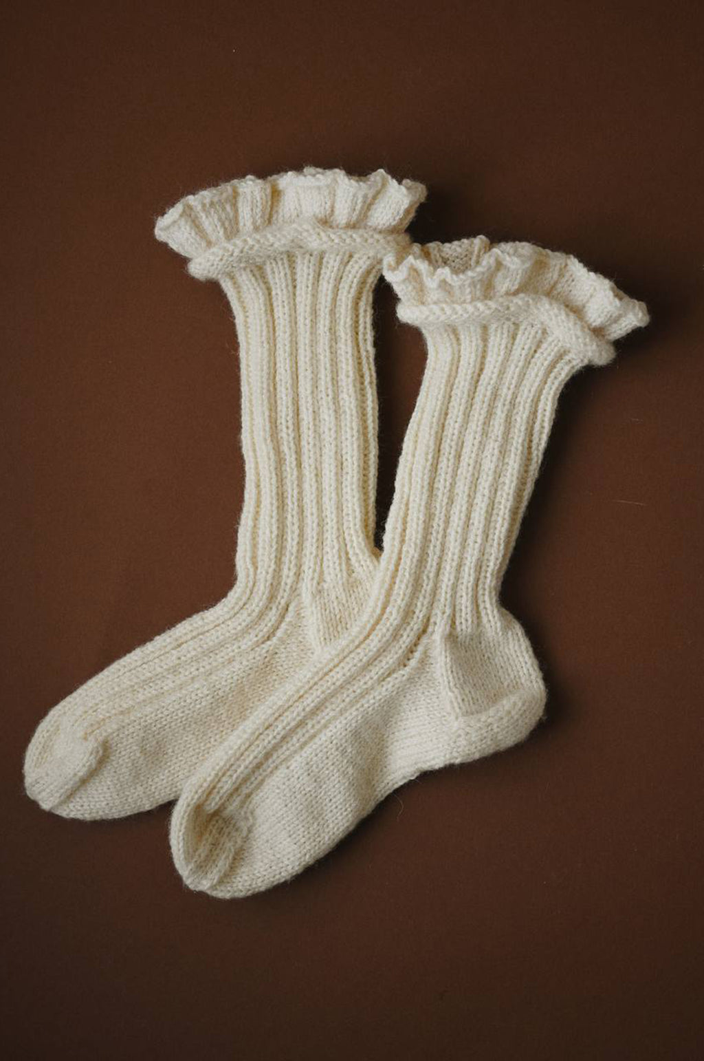 Handmade Socks Cozy Milk