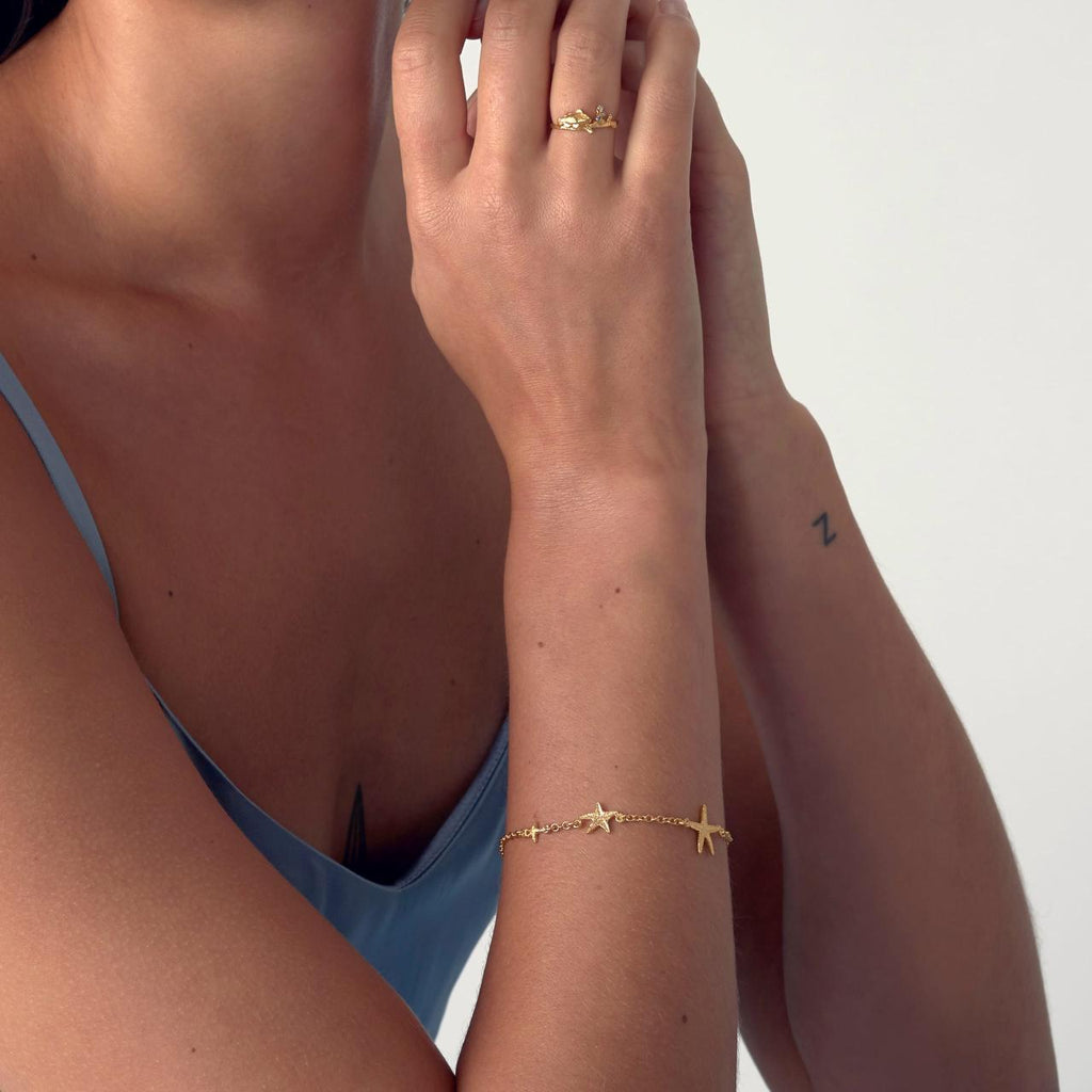 A.M. Starfish Constellation Bracelet Gold
