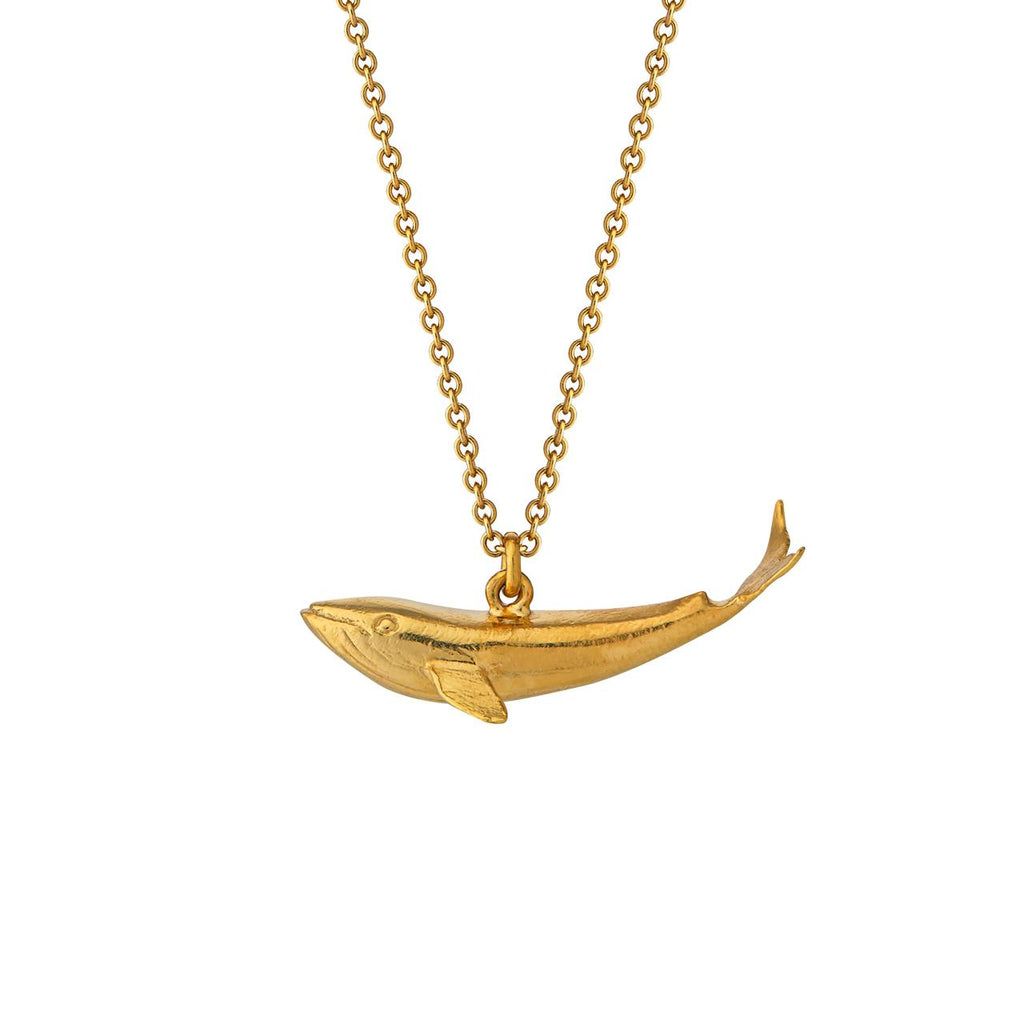 A.M. Baby Blue Whale Necklace Gold