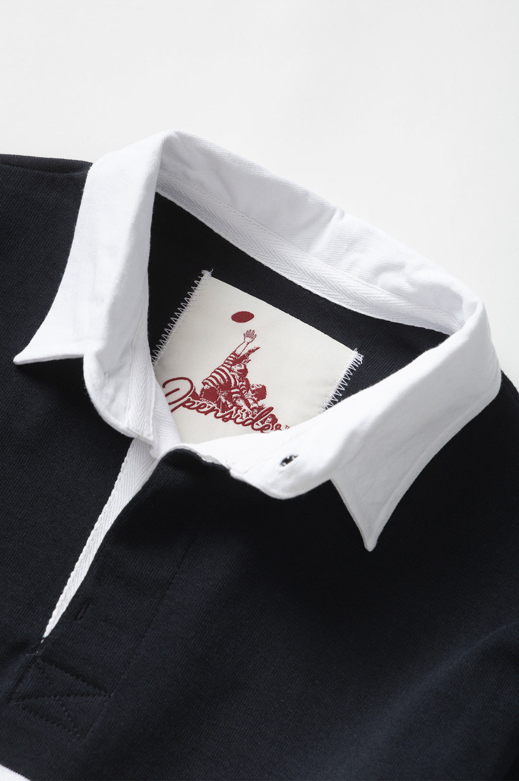 Classic Rugby Shirt Black Tri-Stripe