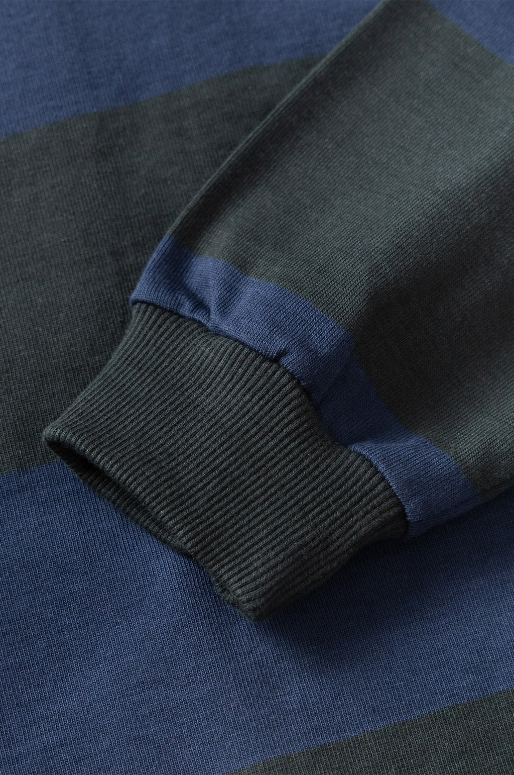 Classic Rugby Shirt Blue/Green Wide-Stripe
