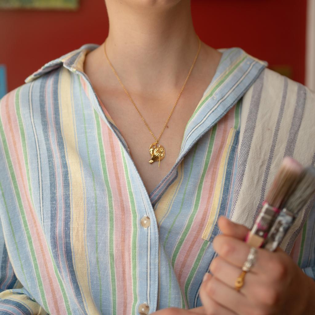 A.M. Artist's Palette Necklace Gold