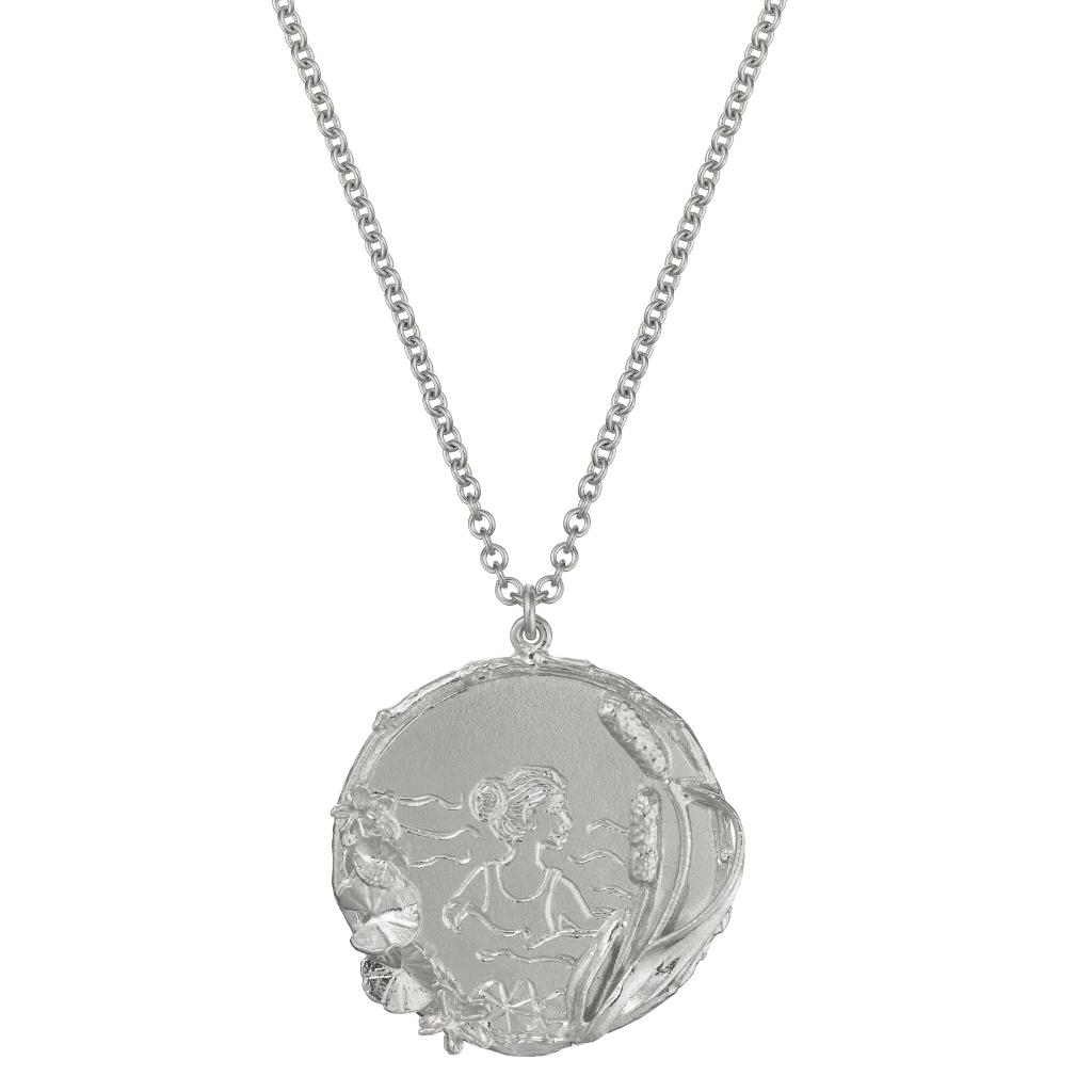 A.M. Wild Swimming Medallion Necklace with