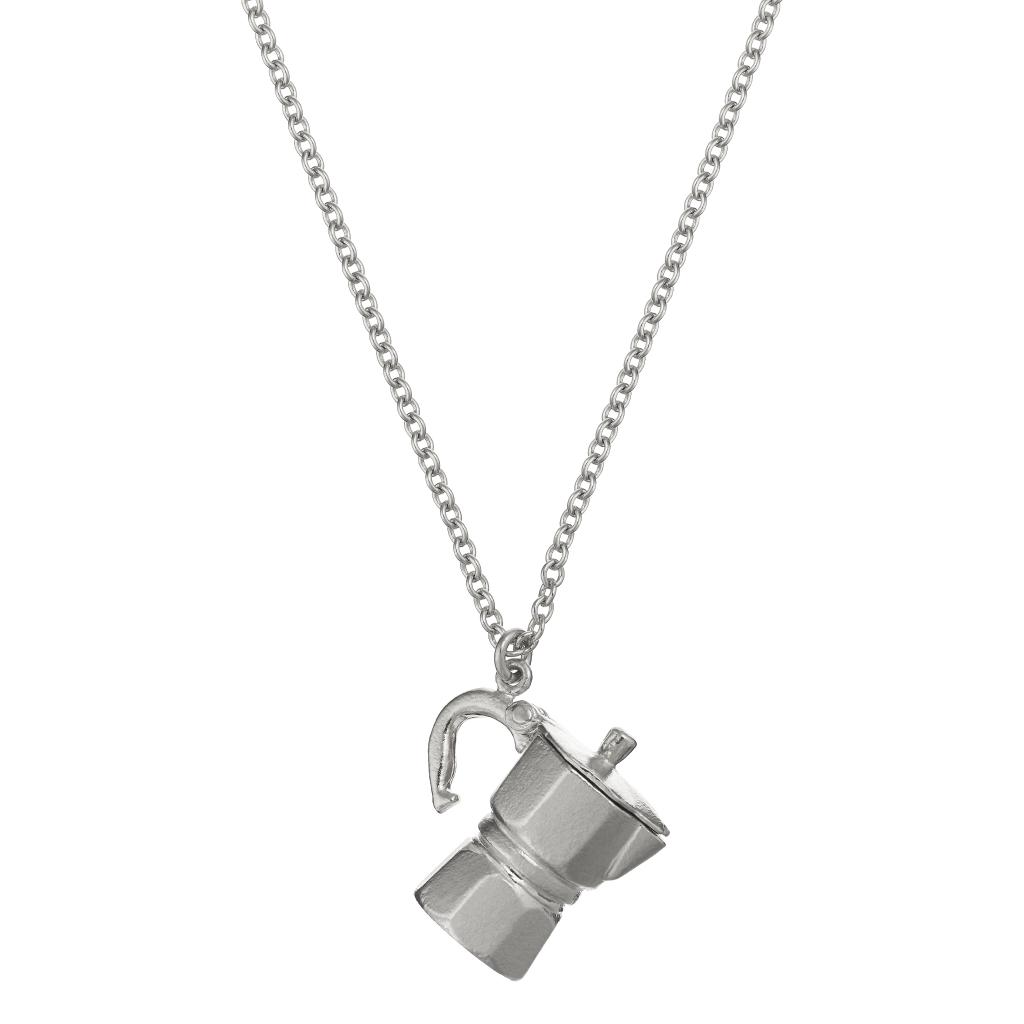 A.M. Opening Moka Pot Necklace Silver